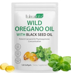 Hatmanlabs Wild oregano oil 6000 mg per serving – (120 soft gels)