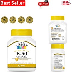 Gluten-Free B 50 Complex Tablets – 60 Count Pack for Sustained Energy Release