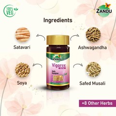 Zandu Vigorex For Her 60 Capsules Natural Daily Energizer & Vitality-FREE SHIP