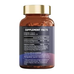 Magnesium Complex 700mg 12in1 Glycinate Citrate Malate 120 Capsules