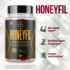 (3 Pack) Honeyfil Gummies Male Gummys Advanced Male Health Support 180 Gummies