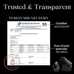 | 100% Pure Natural Shilajit Grade a Max Potency 85+ Trace Minerals & Fulvic Aci
