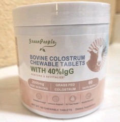 Bovine Colostrum Tablets Chewable 40% IgG Supplement 240ct total EXP 04/26 (×2)