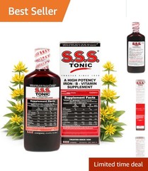 High-Potency Iron & Vitamin B Tonic – Energy Boosting Liquid Supplement 10 Fl Oz