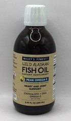Wiley’s Finest Wild Alaskan Lemon Fish Oil Peak EPA 2300mg 8.45fl.oz Exp 7/26