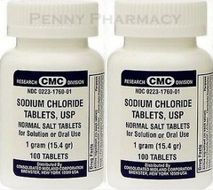 Sodium Chloride Tablets SALT 1GM 100ct ( 2 pack ) FRESH PHARMACY SUPPLY __