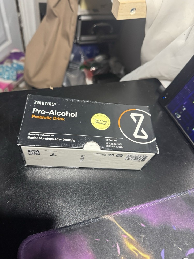 ZBiotics Pre-Alcohol Probiotic Drink, Feel Better After Drinking 12 Pack, 0.47