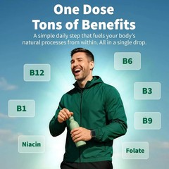 NUSAVA Vitamin B12 and B6 Liquid Drops, B12 Sublingual Vitamin B Complex,B1