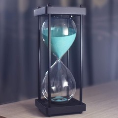 Hourglass Timer 60 Minute, Black Wooden Sand Timer, Green | Large Size Decora…