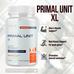(5 Pack) Primal Unit XL Advanced Male Health Support PrimalUnitXL 300 Capsules