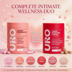 URO Health Bundle: Vaginal Moisture & Mood 60ct + Vaginal Probiotics 60ct