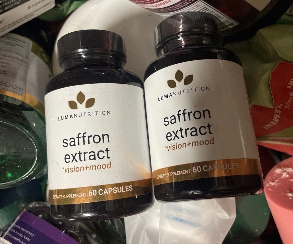 2 Pack LumaNutrition Saffron Extract Capsules Premium Saffron Exp 5/28