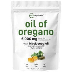 2 in 1 Oil of Oregano Black Seed Softgels Carvacrol Immune Support
