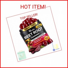 VitaUp Beet Root Gummies – Beetroot Supplement with CoQ10, Grape Seed, Vitamin C