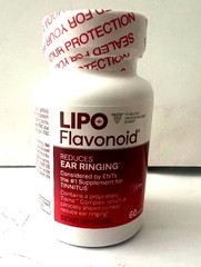 LIPO FLAVONOID Reduces Ear Ringing 120 Caplets. 2 bottles EXP. 07 /2028