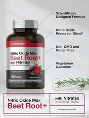 3 PACKS Nitric Oxide Beet Root Capsules | With Nitrates | 180 Count |by Horbaach