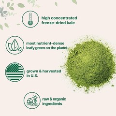 Sustainably Grown, Organic Kale Powder, 2 Pounds | Fresh Freeze Dried Source…