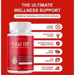 (3 Pack) Vital BP Advanced Blood Support Vitamin Formula VitalBP (60 Capsules)