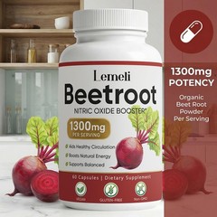 Lemeli Beetroot – 1300mg, Lemeli Beet Root Supplement 60 Capsule Supplement