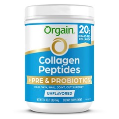 Orgain Hydrolyzed Collagen Peptides + Prebiotic & 1 Pound (Pack of 1), White