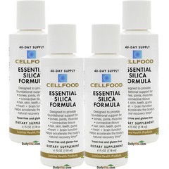 4 Bottles Cellfood Essential Silica Formula 4 Oz by Lumina Health