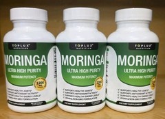 Lot Of 3 Toplux Nutrition Organic Moringa Immune Support Green Superfood 08/2028