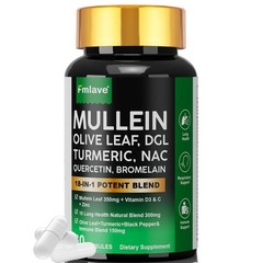 Mullein Leaf Extract 10,500mg Lung Cleanse Respiratory Herbal Capsules with NAC