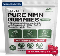 1000mg Resveratrol CoQ10 TMG Gummies Quercetin Healthy Aging Supplement 90 Count