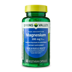 Spring Valley Magnesium 200 mg 60 Capsules Sleep & Bone Support