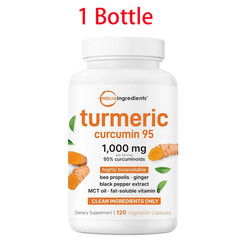 Potency 95% Turmeric & Curcumin with Piperine, MCT Oil – 1000mg Capsules (60 ct)