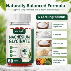 Magnesium Glycinate 600mg With Vitamin D3 Sleep Support, Stress & Anxiety Relief