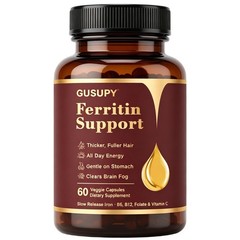Women Daily Ferritin Iron Supplement Multivitamin 60 Capsules Stomach Friendly