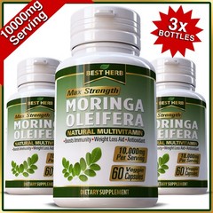 180 PILLS ORGANIC MORINGA LEAF PURE EXTRACT 10,000mg MULTIVITAMIN IMMUNE BOOSTER