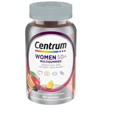 Centrum Multigummies Womens 50 Plus Gummy Multivitamin Assorted Fruit 80 Count
