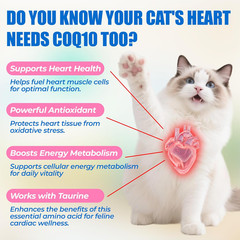 New CoQ10 & Taurine Cat Treats for Heart Health 300 Ct Fast Shipping