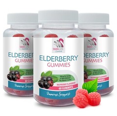Pure bites – ELDERBERRY GUMMIES – Anytime boost 3 Bottles 180 Gummies