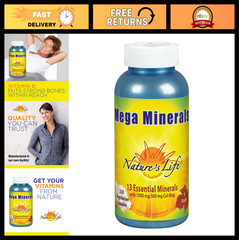 Mega Minerals Complex – Complete Multi Mineral + Vitamin D Supplement, 250 Veg C