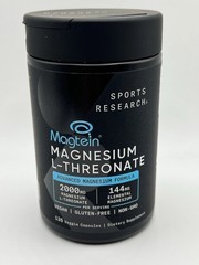 Sports Research Magtein Magnesium L-Threonate, 2000 mg, 135 Veggie Capsules