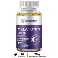 Melatonin 20mg Capsules – Help Sleep, Relieve Stress, Improve Sleep Quality