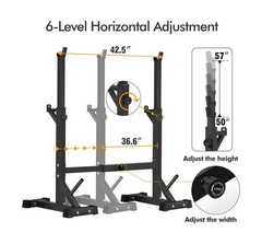 BangTong&Li Squat Rack Stand,Barbell Rack,Bench Press Rack Stand Home Gym Adj…