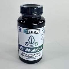 Zhou Ashwagandha Adaptogen Blend Max Strength 60 Count Exp 04/27