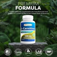 L-Carnitine 1000mg – 120 Tablets (60 Count x 2) – Fat Burner & Energy Booster