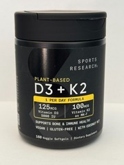 Sports Research D3 + K2, 160 Veggie Softgels, Free Delivery