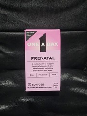 One A Day PRENATAL MULTIVITAMIN 60 Softgels MULTIMINERAL SUPPLEMENT EXP 4/27 NEW