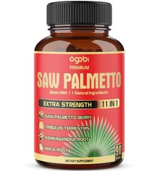 Saw Palmetto Capsules 90 Count with Ashwagandha Turmeric Tribulus Terrestris