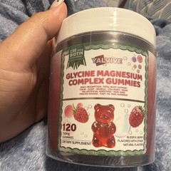 YALVIVE Glycine Magnesium Complex Gummies Blissful Berry w/ Biotin 120 Ct