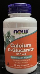 Now Foods Calcium D-Glucarate 500 mg 90 Veggie Caps Vegan Expired 2029