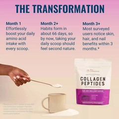 Live Conscious Collagen Peptides Powder – Hair, Skin, Nail & J Support – 16 oz
