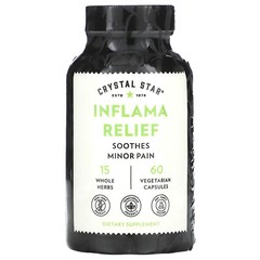 Crystal Star Inflamma Relief 60 Veggie Caps Gluten-Free, GMP Quality Assured,