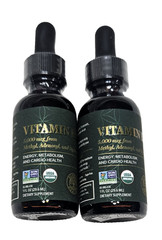 Vitamin B12 5000 mcg 3-in-1 Organic Liquid Vitamin 60-Day Supply (2) 1 oz Sealed